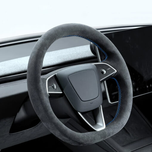 Alcantara Hand Stitch Steering Wheel Cover for Tesla Model 3/Y - Image 20