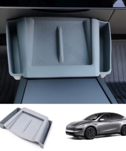 Central Control Wireless Charging Silicone Pad Storage Box for Tesla Model Y Juniper 2025+