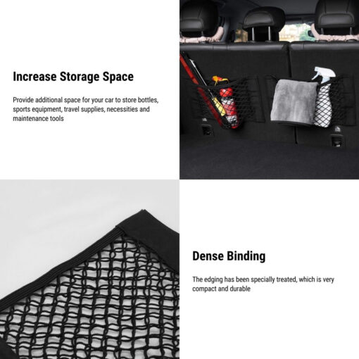 Trunk Mesh Cargo Net Storage Bag Fixed Net Bag For Tesla Model 3/Y/S/X - Image 5