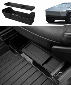 Front Under Seat Storage Box with Silicone Pad for Tesla Cybertruck