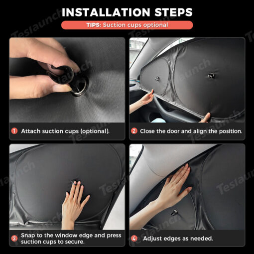 Privacy & Thermal Insulation Sunshade Curtains for Tesla Model Y Juniper 2025+ - Image 5