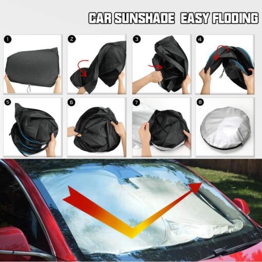 Model 3/Y/S/X Front Windshield Sunshade - Windshield Cover - Image 4