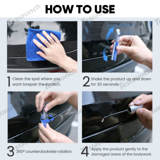 Color Paint Repair Pen for Tesla Model 3/Y/S/X - OEM Original Touch Up Paint Pen - Image 2
