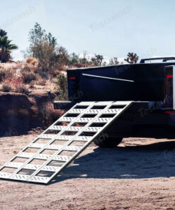 Full-Width Aluminum Tri-Fold Ramps with Load Straps for Cybertruck