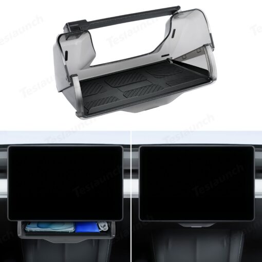 Model 3/Y Hidden Foldable Central Control Screen Lower Storage Box for Tesla
