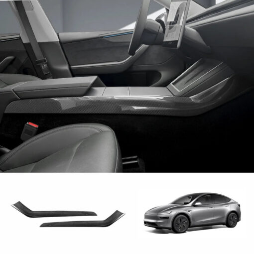 [Real Carbon Fiber] Center Console Side Interior Trim Panel for Tesla Model Y Juniper 2025+