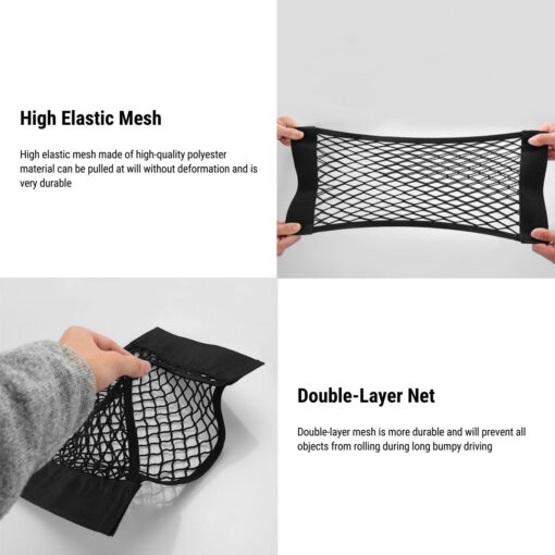 Trunk Mesh Cargo Net Storage Bag Fixed Net Bag For Tesla Model 3/Y/S/X - Image 4