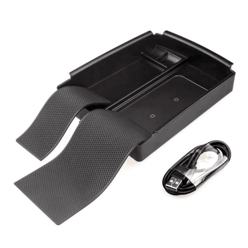 Model S/X Center Console Organizer Storage Box With Wireless Phone Charger (2016-2020) - Image 3