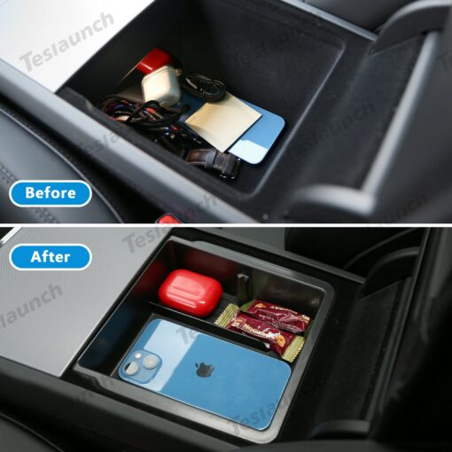 Center Console & Armrest Storage Box for Tesla Model Y Juniper 2025+ - Image 4