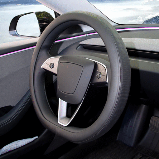 Premium Ventilated Steering Wheel Cover for Tesla Model Y Juniper 2025+ - Image 3