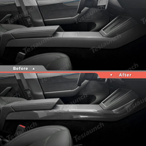 [Real Carbon Fiber] Center Console Side Interior Trim Panel for Tesla Model Y Juniper 2025+ - Image 2