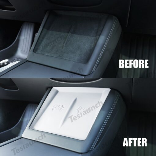 Center Control Silicone Pad Wireless Charging Anti-Slip Protective Mat for Tesla Model Y Juniper 2025+ - Image 5