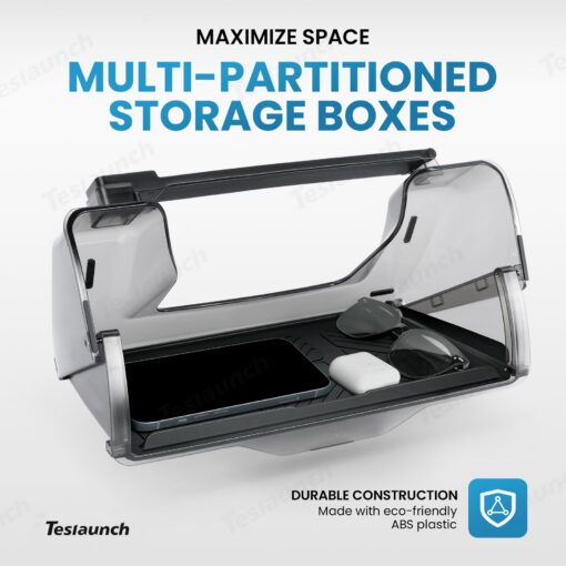 Model 3/Y Hidden Foldable Central Control Screen Lower Storage Box for Tesla - Image 4