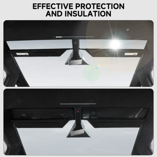 Upper Front Windshield Sunshade Mesh Sun Visor for Cybertruck (2 Pcs) - Image 2