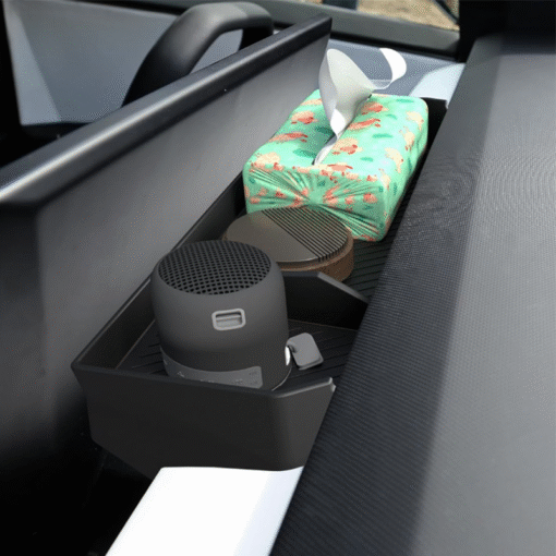 Silicone Center Console Behind Screen Storage Box for Cybertruck - Image 2