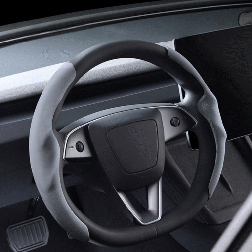 Anti-Slip Suede Steering Wheel Cover for Tesla Model Y Juniper 2025+ - Image 9