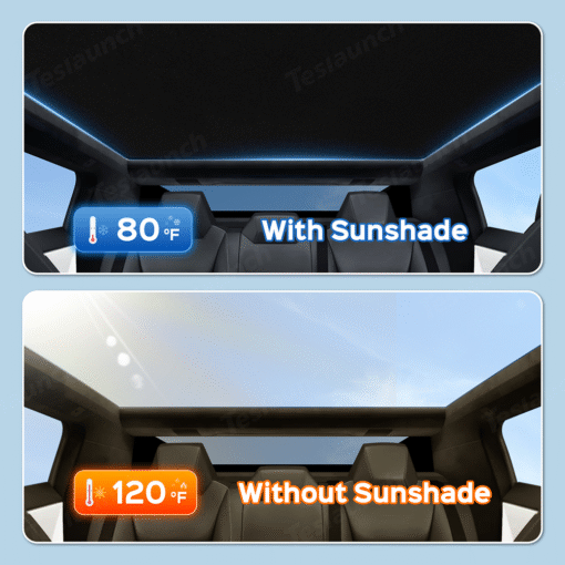 Electrostatic Adsorption Sunroof Ice Crystal Glass Roof Sunshade for Cybertruck - Image 4