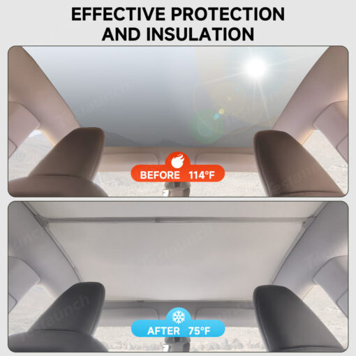 Split Nano Ice Crystal Glass Roof Sunshade for Tesla Model Y Juniper 2025+ - Image 2
