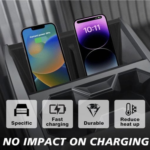 Central Console Wireless Charging Anti-Slip Silicone Pad for Cybertruck - Image 4