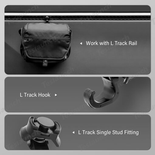 Adjustable L-Track Single Stud Gear Hook for Cybertruck - Image 3