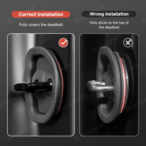 Noise Reduction Door Latch Lock Cover for Cybertruck (4 Pcs) - Image 3