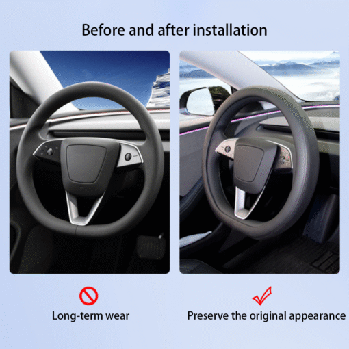 Premium Ventilated Steering Wheel Cover for Tesla Model Y Juniper 2025+ - Image 6