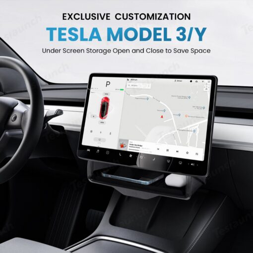 Model 3/Y Hidden Foldable Central Control Screen Lower Storage Box for Tesla - Image 5