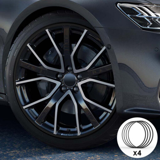 Black Aluminum Alloy Wheel Rim Protector- Fits All Cars - Image 7