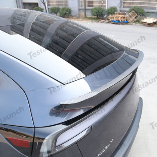 OEM Performance Pro Style Spoiler for Tesla Model Y Juniper 2025+ (Carbon Fiber Pattern ABS) - Image 3