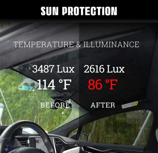 Sunroof Sunshade (Front Sun Visor) For Tesla Model X (2015-2025) Accessories - Image 2