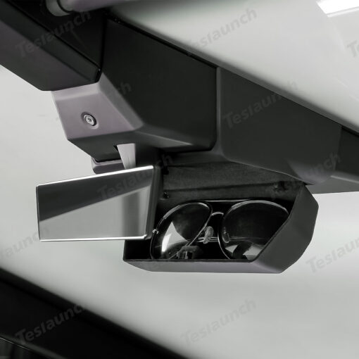 Behind Rearview Mirror Hidden Sunglasses Holder Organizer for Tesla Cybertruck - Image 6
