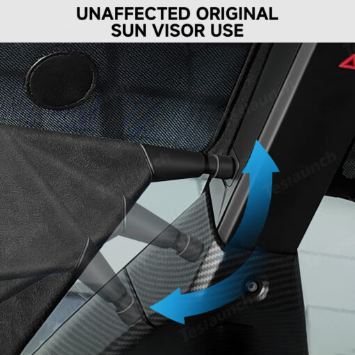 Upper Front Windshield Sunshade Mesh Sun Visor for Cybertruck (2 Pcs) - Image 4