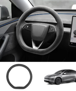 Alcantara Hand Stitch Steering Wheel Cover for Tesla Model 3/Y