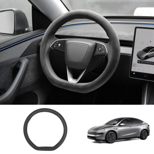 Alcantara Hand Stitch Steering Wheel Cover for Tesla Model 3/Y