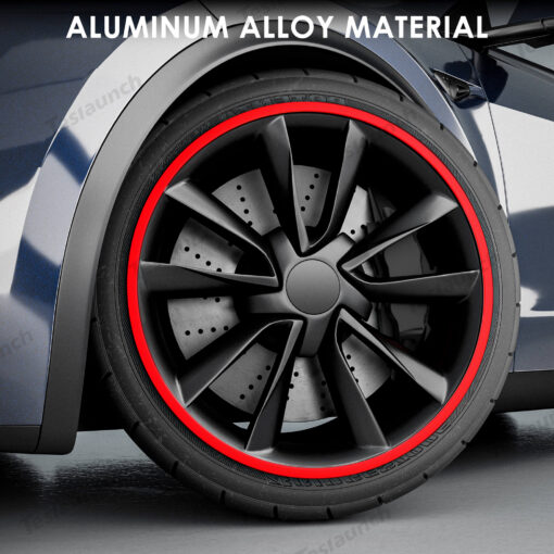 Aluminum Alloy Wheel Rim Protectors for All Tesla Models 3/Y/S/X (4 PCS) - Image 6