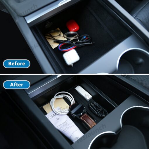 Center Console & Armrest Storage Box for Tesla Model Y Juniper 2025+ - Image 3