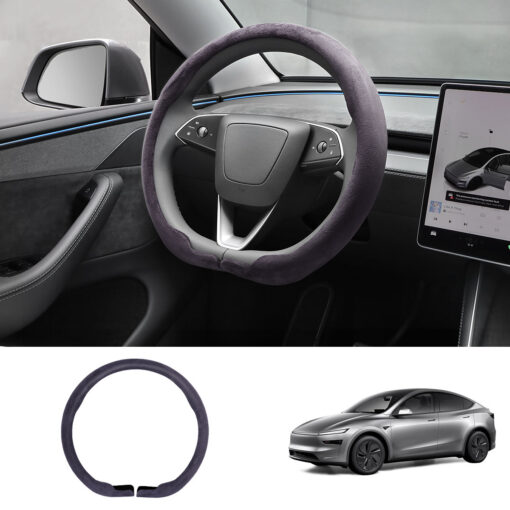 Alcantara Hand Stitch Steering Wheel Cover for Tesla Model 3/Y - Image 29