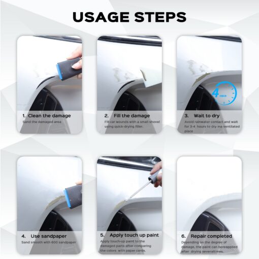 Model 3/Y/S/X Car Body Color Paint Repair Pen Kit for Tesla - OEM Original Touch Up Paint Pen - Image 4