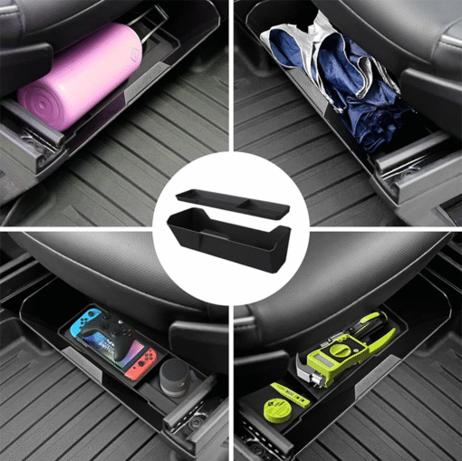 Front Under Seat Storage Box with Silicone Pad for Tesla Cybertruck - Image 5