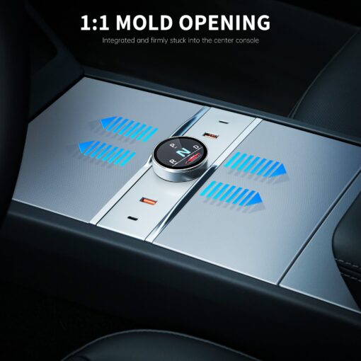 Smart Rotating Gear Shift Dock USB Hub for Tesla Model Y Juniper 2025+ - Image 5