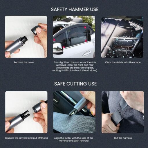 Mini Emergency Car Hammer Window Breaker for Tesla Accessories - All Models - Image 8