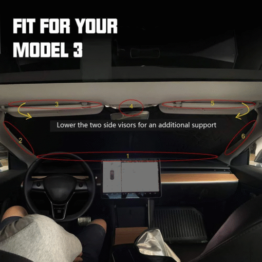 Model 3/Y/S/X Front Windshield Sunshade - Windshield Cover - Image 5