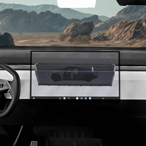 Silicone Center Console Behind Screen Storage Box for Cybertruck - Image 6
