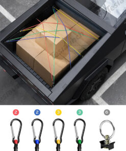 16 pcs Assorted Medium & Long Bungee Cord Straps Kit - Tesla Cybertruck Bed