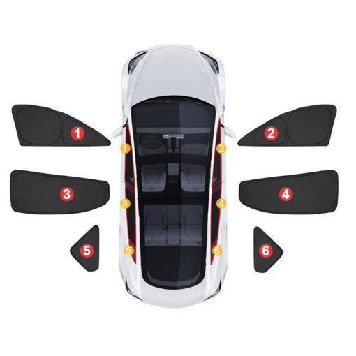 2017-2025 Model 3 Sun Visor for Tesla- Privacy and Thermal Insulated Sunshades Curtains - Image 13