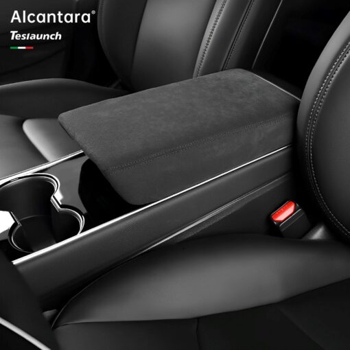 Alcantara Armrest Cover For Tesla Model 3/Y (2017-2024)