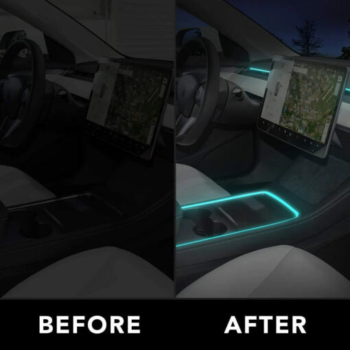 Model 3/Y Interior LED Dashboard + Center Console Light Strip + App Controller for Tesla(2017-2024) - Image 8