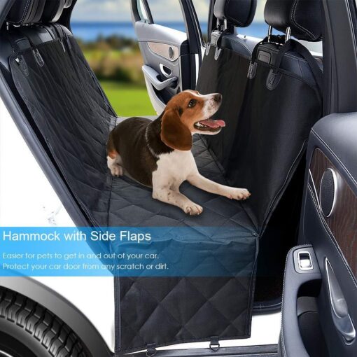 Dog Seat Cover For Pets 100% Waterproof For Tesla Model S3XY - Visible Mesh Window - Image 3