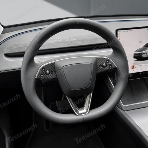 [Real Carbon Fiber] Steering Wheel Trim Cover Kit for Tesla Model Y Juniper 2025+ - Image 9