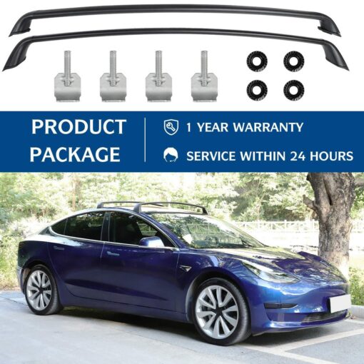 Model 3 & Model Y Aluminum Roof Rack Cargo Cross Bars (Set of 2) for Tesla(2017-2025) - Image 9